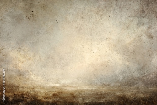 Aged, textured backdrop with muted tones and a soft horizon