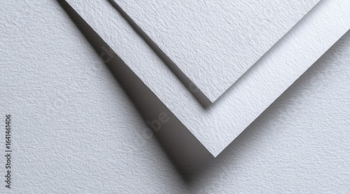 Stacked white textured paper sheets