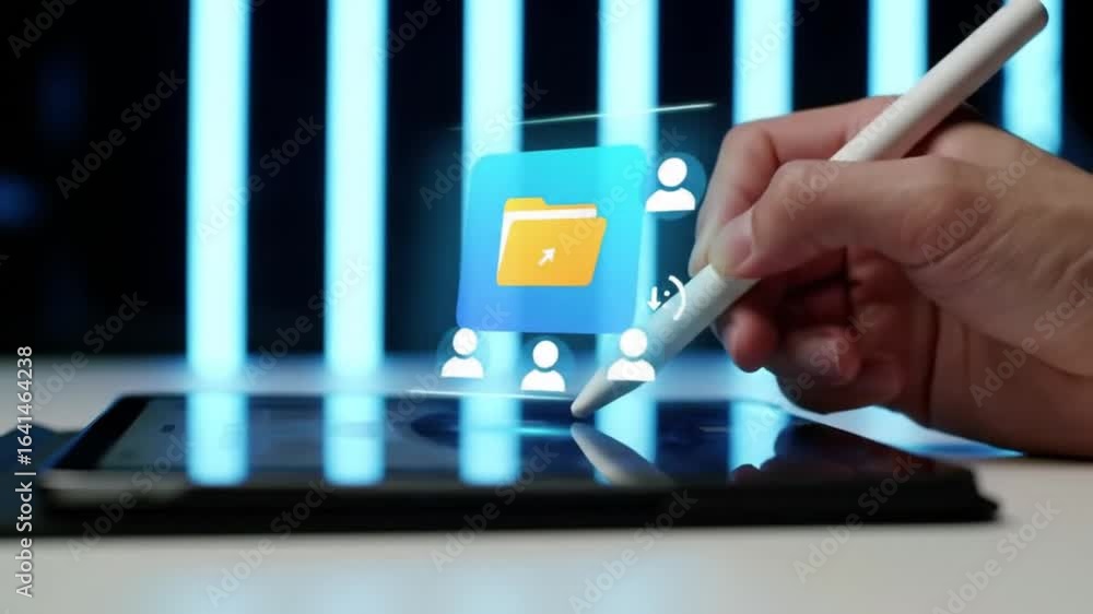 Collaborative File Sharing on Tablet with Stylus Teamwork and Technology
