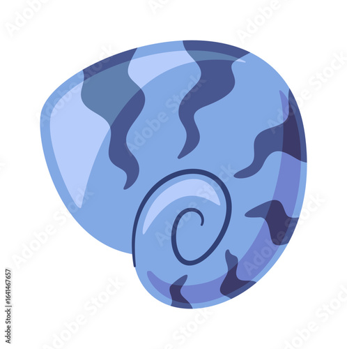 Spiral nautilus shell decorative element