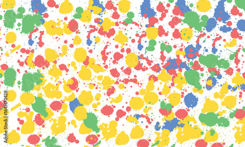 Large collection of colorful detailed ink splats