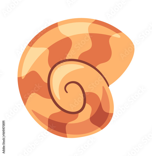 Nautical oceanic spiral nautilus shell