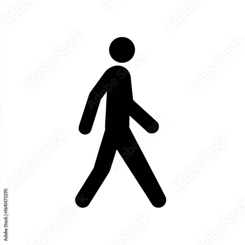 Simple black silhouette of a person walking (2)