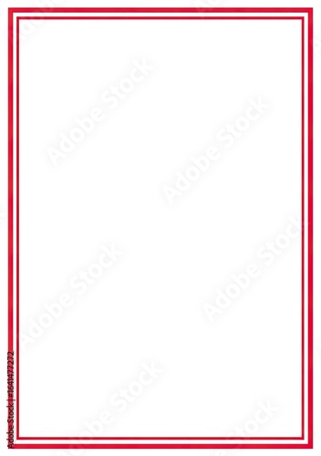 Blank page with a double red border