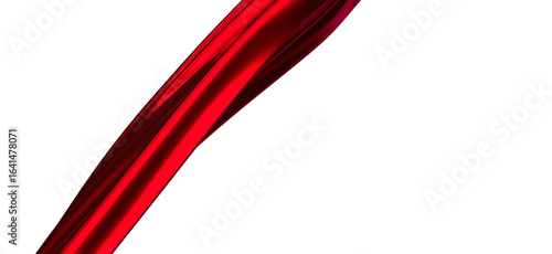 Abstract red cloth falling. Satin fabric flying in the wind
