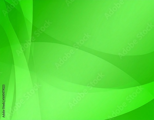 Abstract green gradient background with flowing light and dark layers