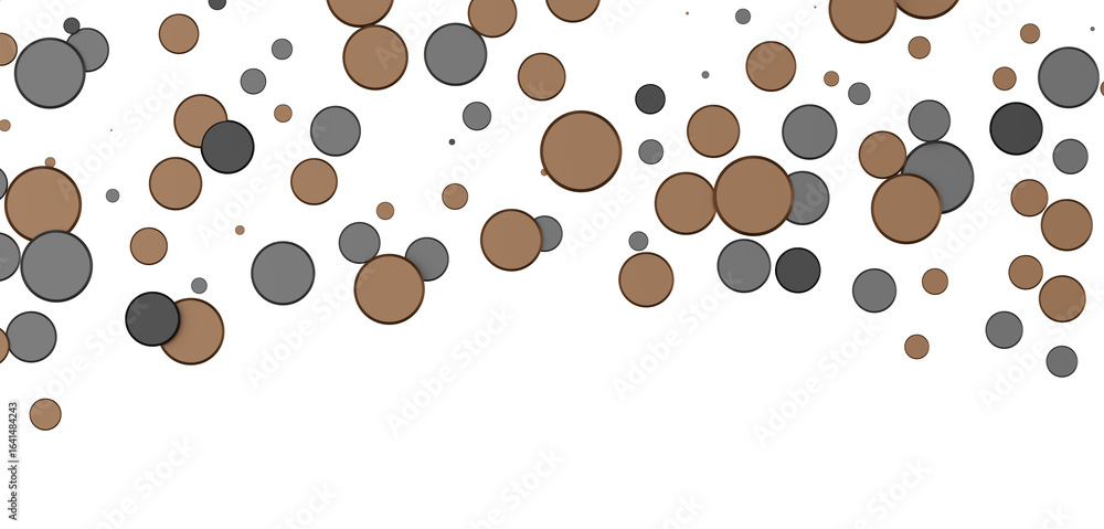 Obraz premium Colorful assorted confetti with serpentine on white