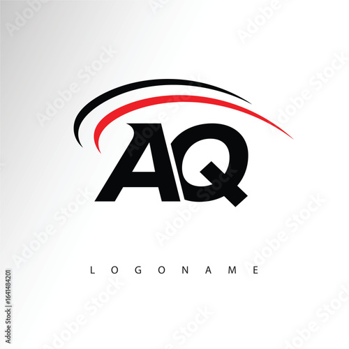 AQ Modern Minimalist Letter Monogram Logo - Sleek Stylish Branding & Visual Identity Design