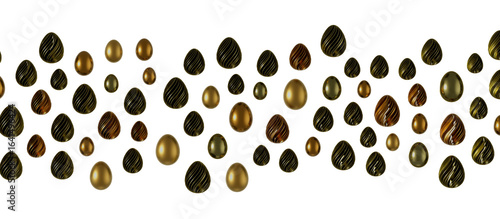 easter egg with gold patter...