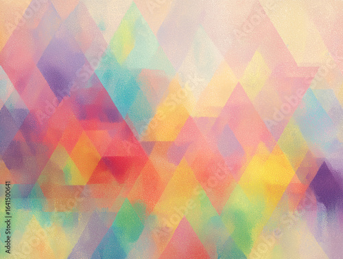 Wallpaper Mural Pastel Triangle Mosaic Pattern with Bright and Playful Design
 Torontodigital.ca