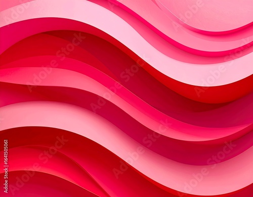 Captivating cascade of undulating shades in a modern red wave pattern