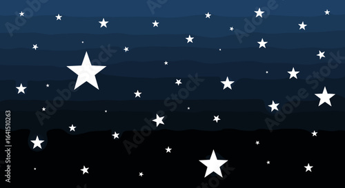 Stars scattered in dark sky