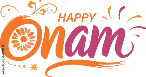 happy Onam Celebration vector design