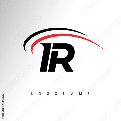 IR Modern Minimalist Letter Monogram Logo - Sleek Stylish Branding & Visual Identity Design