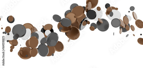 Multicolored confetti on white