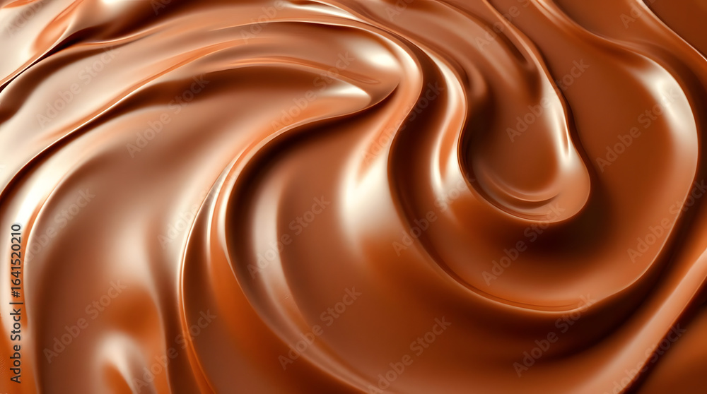 Fototapeta premium melted chocolate on a white background