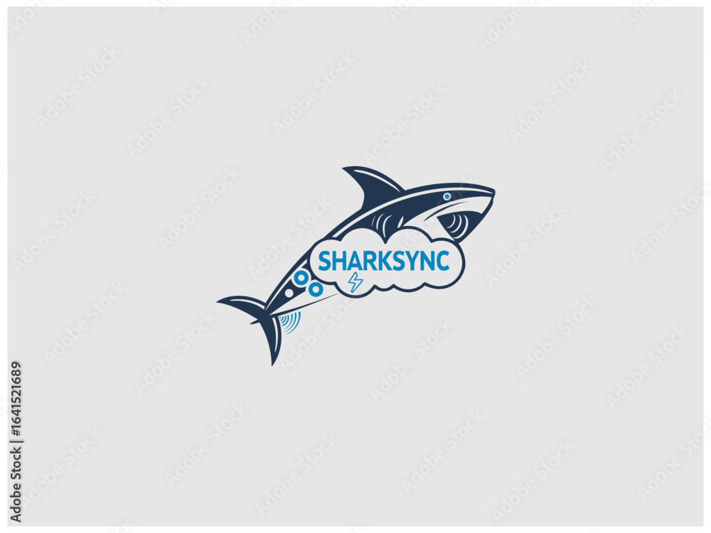 Obraz premium premium shark logo design vector, vector and illustration,