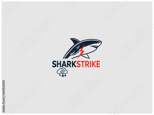 premium shark logo design vector, vector and illustration,