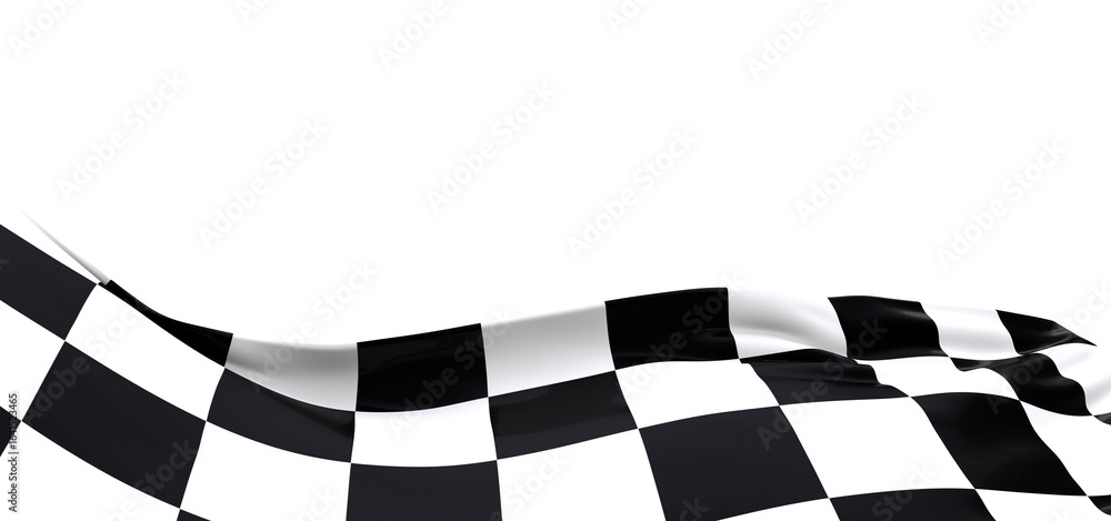Fototapeta premium Checkered flag, race flag background - PNG