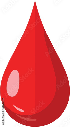 Red Blood Drop on White, Medical, Healthcare