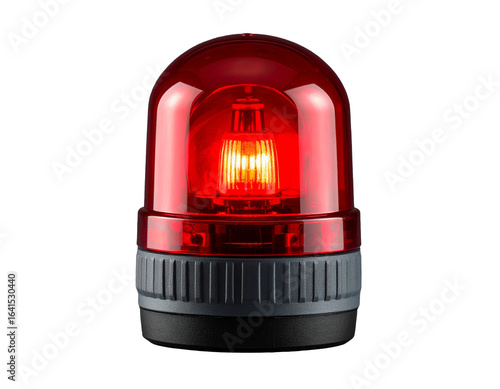 Red Emergency Beacon Light: Safety Signal, Warning Light, Flashing Alert