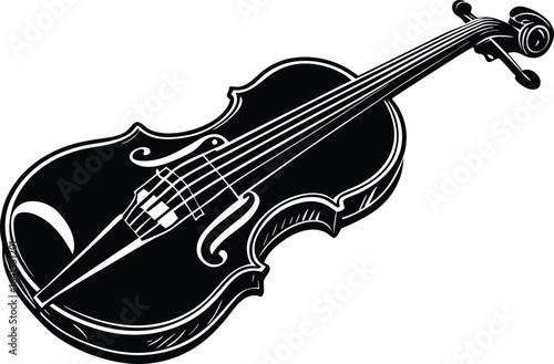 violin isolated on white