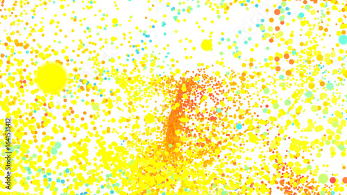 Vibrant yellow, orange, and...