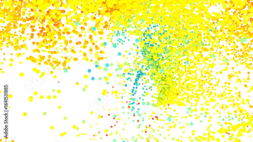 Vibrant yellow, blue, and r...