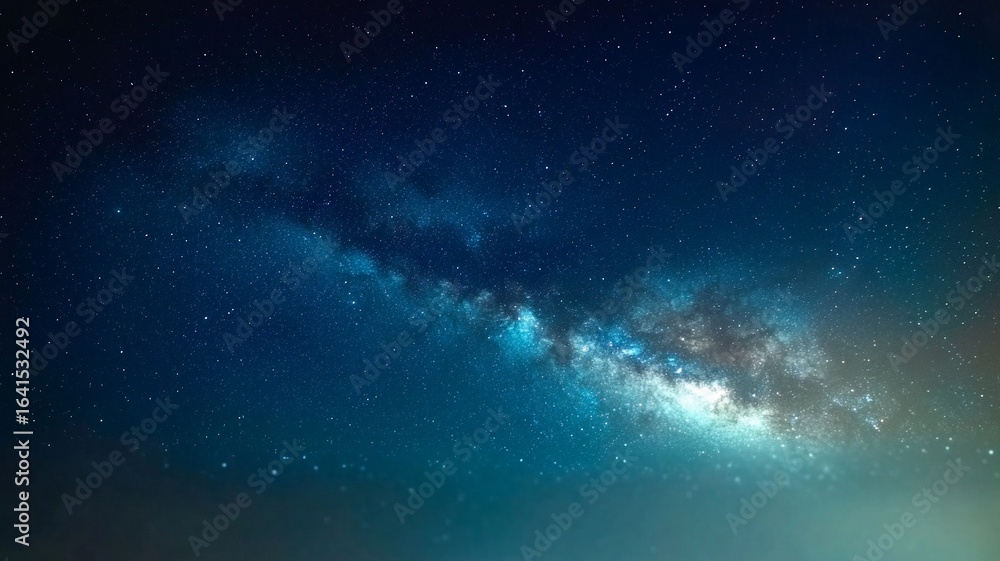 Fototapeta premium The sky is filled with stars and the Milky Way