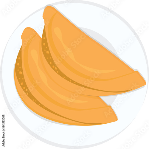 Apam Balik or Peanut Pancake, Traditional Food Vector Illustration
