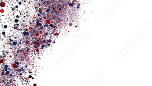Abstract Red Blue Particle ...