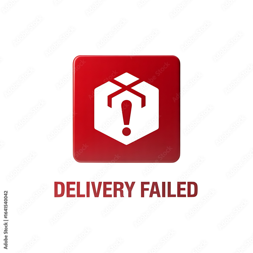Obraz premium Delivery Failed Parcel Error Icon