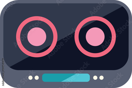 Electric stove top featuring two burners and digital display, representing modern kitchen appliances