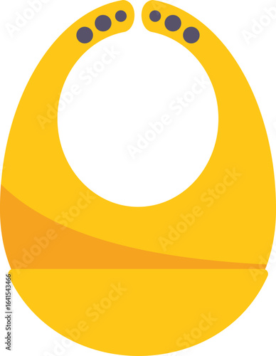 Baby bib featuring a crumb catcher, resting on a white background