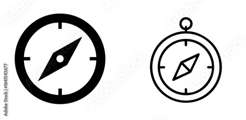 Compass Direction Icon, Navigation Tool, Map Compass, Travel Guidance, Orientation Symbol