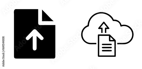 File Upload Icon, Document Upload Symbol, Cloud Storage, Data Transfer, Digital File Sharing UI Element