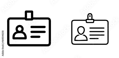 ID Card Icon, Identification Badge, Personal Identity, Identity Verification, User ID, Security Card