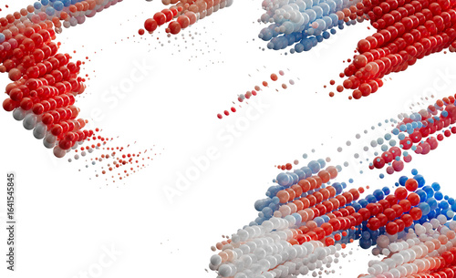 Abstract 3D Render of Red W...