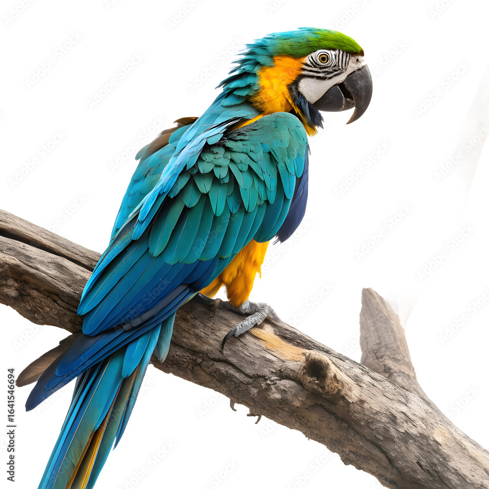 Fototapeta premium Colorful Exotic Bird Transparent Asset