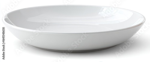 Empty white oval dish