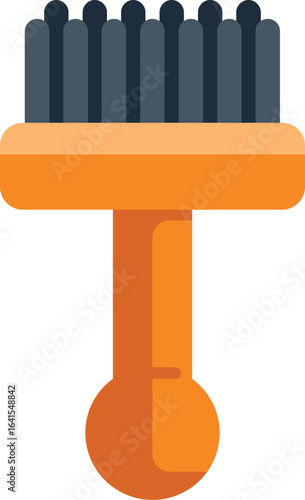 Cleaning brush with wooden handle for keeping surfaces spotless