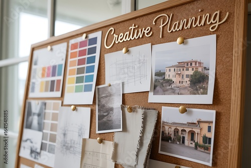 Inspiring creative planning mood board showcases design projects and color palettes for design inspiration