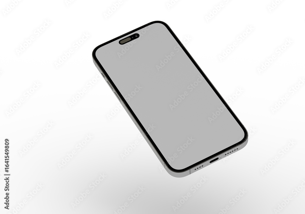 Naklejka premium High-quality image of a modern smartphone mockup, perfect for app presentations or tech websites.