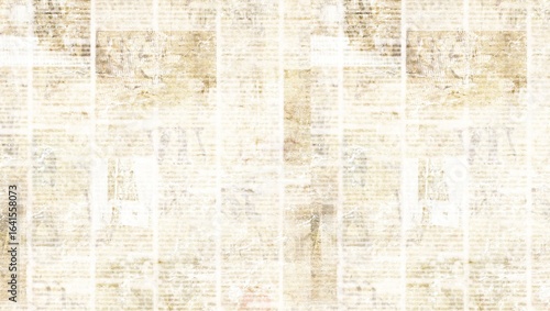 Abstract background featuring faded newspaper columns with a vintage and textured appearance overall