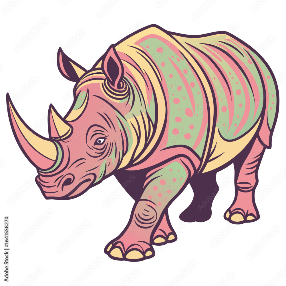 Fototapeta premium rhino vector illustration