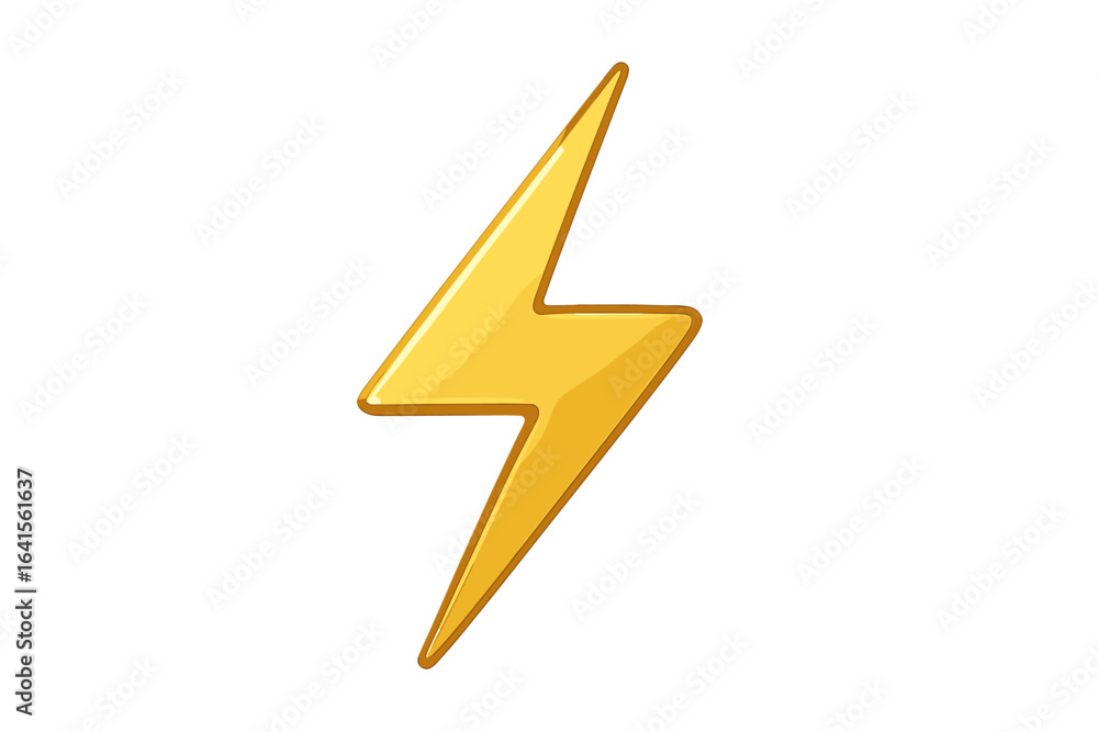 Golden lightning bolt icon symbolizing electrical energy, power, and electric flash, modern vector illustration with transparent background for logo, energy concept design Golden lightning bolt icon symbolizing electrical energy, power, and electric flash, modern vector illustration with transparent background for logo, energy concept design