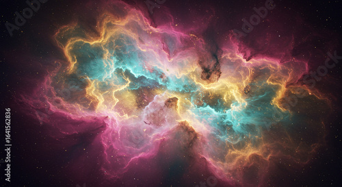 Massive Cosmic Storm in Vibrant Nebula