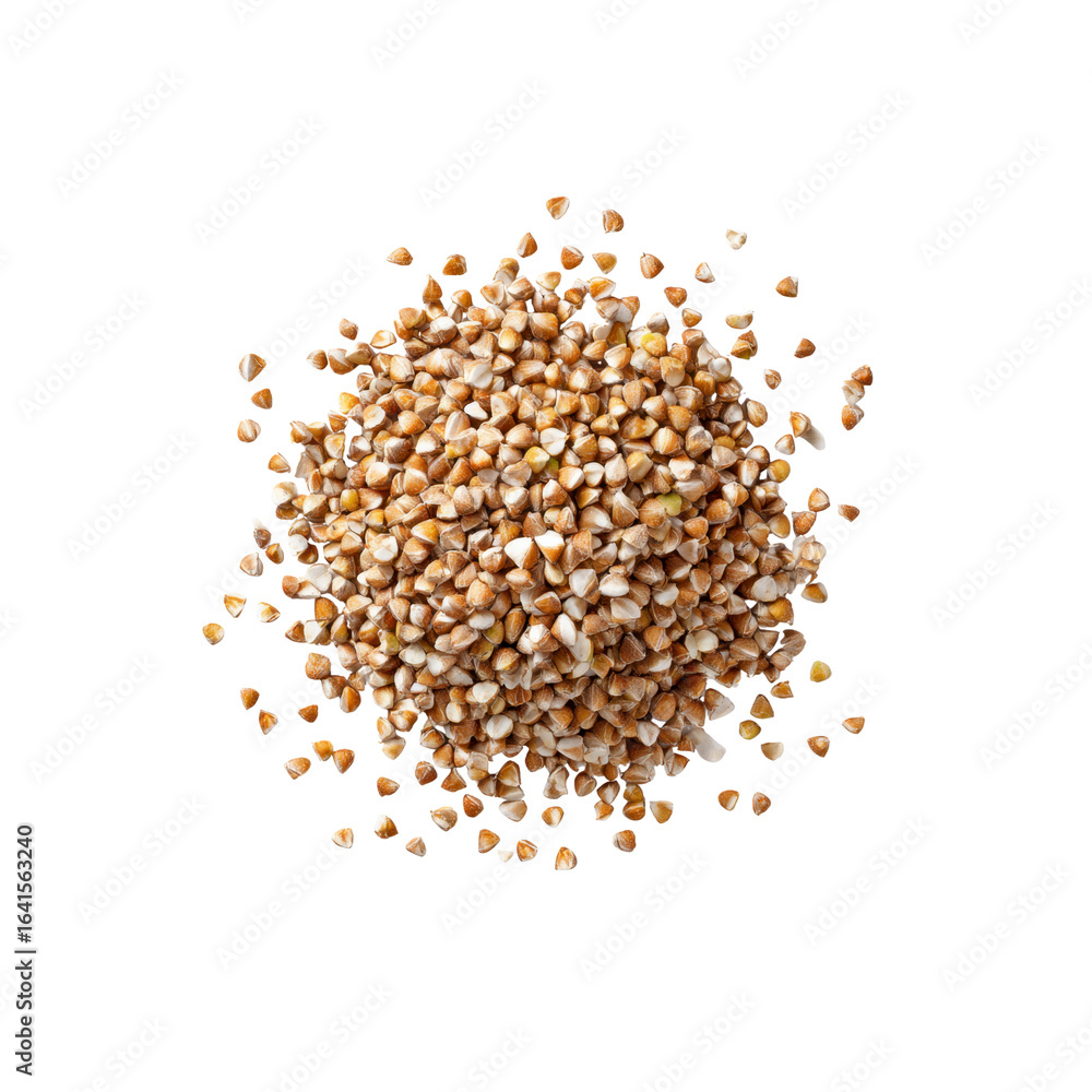 Groats of Buckwheat, Close-Up Studio Shot Groats of Buckwheat, Close-Up Studio Shot
