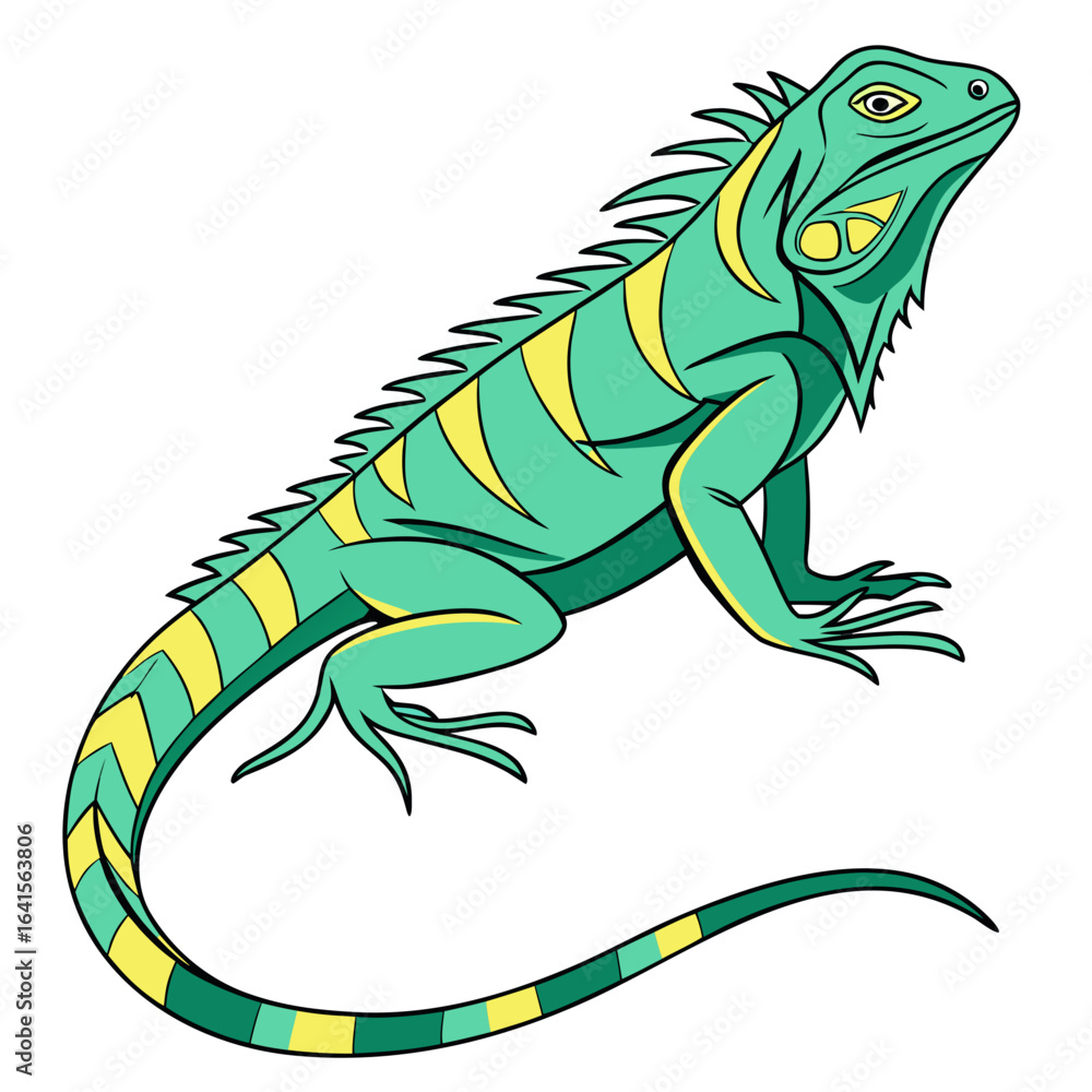 Obraz premium iguana on a branch