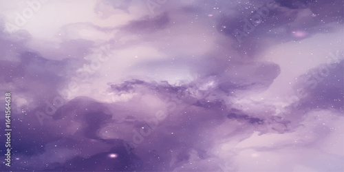 Blue sky with white fluffy clouds on a sunny day